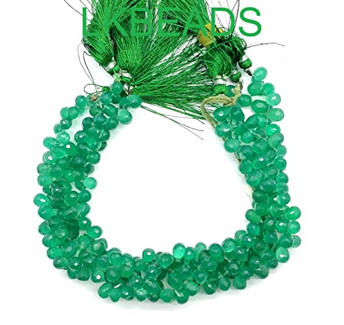 Green Onyx Drop Shape Briolettes, Faceted Green Onyx Tear Drop Shape Beads, 5x8MM Green Onyx Beads, Natural Green Onyx Faceted Beads 10 inches April_18_04-2047 Green Onyx Drop Shape Briolettes, Faceted Green Onyx Tear Drop Shape Beads, 5x8MM Green Onyx Beads, Natural Green Onyx Faceted Beads 10 inches April_18_04-2047 von LKBEADS