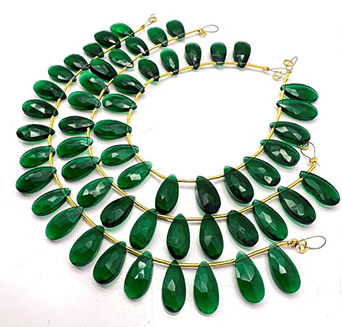 Green Tourmaline Quartz 7x15mm Pear Faceted 7 Inch 19 Pieces Green Color Rare Gemstone Beads Strand German_Beads_48 Green Tourmaline Quartz 7x15mm Pear Faceted 7 Inch 19 Pieces Green Color Rare Gemstone Beads Strand German_Beads_48 von LKBEADS