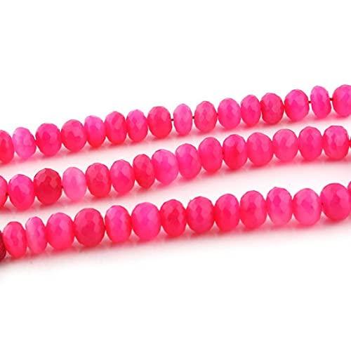 LKBEADS 1 Strand Natural Pink Chalcedony Faceted Rondelles - Pink Chalcedony Roundelle 8.5mm-9mm 13 inch LKBEADS 1 Strand Natural Pink Chalcedony Faceted Rondelles - Pink Chalcedony Roundelle 8.5mm-9mm 13 inch von LKBEADS