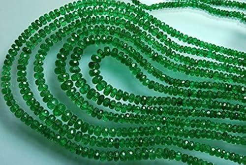 LKBEADS 14'' Soer Finest Green Natural Tsavorite Faceted Rondelles Size 3-4mm LKBEADS 14'' Soer Finest Green Natural Tsavorite Faceted Rondelles Size 3-4mm von LKBEADS
