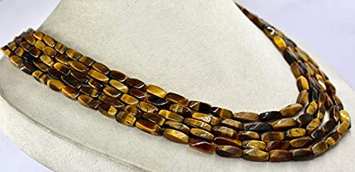 LKBEADS 5 Line Natural TIGER'S EYE Fancy Shaped BEADS Necklace 21 INCHES 15 MM TO 10 MM LKBEADS 5 Line Natural TIGER'S EYE Fancy Shaped BEADS Necklace 21 INCHES 15 MM TO 10 MM von LKBEADS