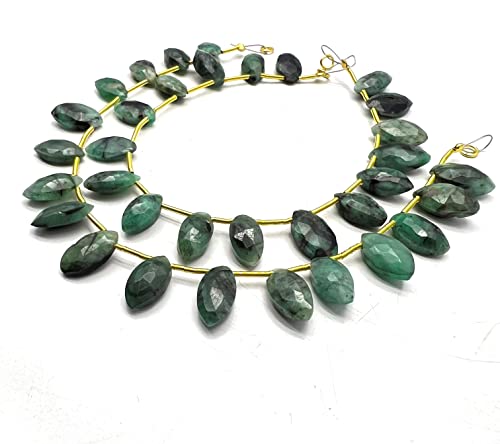 Natural Emerald 13x7mm Marquoise Faceted 7 Inch 17 Pieces Green Color Rare Gemstone Beads Strand German_Beads_66 Natural Emerald 13x7mm Marquoise Faceted 7 Inch 17 Pieces Green Color Rare Gemstone Beads Strand German_Beads_66 von LKBEADS