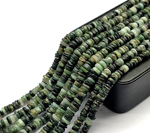 Natural Emerald 4-5mm Smooth Tyre Shape Beads Wheel cut gemstone Beads 8 inch Srand, Heishi Beads, Bracelet Earring And Necklace Jewelry Making Craft HEISHI-37 Natural Emerald 4-5mm Smooth Tyre Shape Beads Wheel cut gemstone Beads 8 inch Srand, Heishi Beads, Bracelet Earring And Necklace Jewelry Making Craft HEISHI-37 von LKBEADS