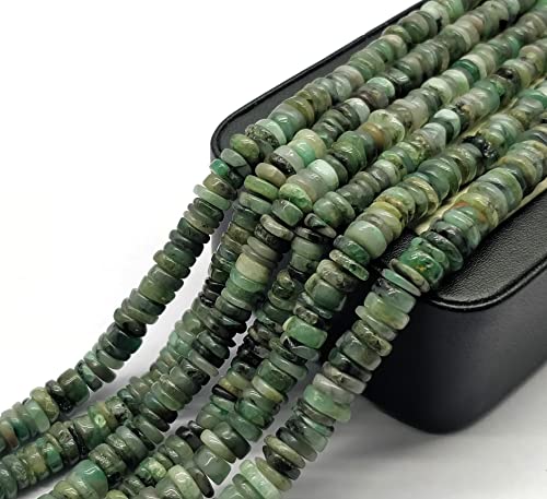 Natural Emerald 5-6mm Smooth Tyre Shape Beads Wheel cut gemstone Beads 8 inch Srand, Heishi Beads, Bracelet Earring And Necklace Jewelry Making Craft HEISHI-45 Natural Emerald 5-6mm Smooth Tyre Shape Beads Wheel cut gemstone Beads 8 inch Srand, Heishi Beads, Bracelet Earring And Necklace Jewelry Making Craft HEISHI-45 von LKBEADS