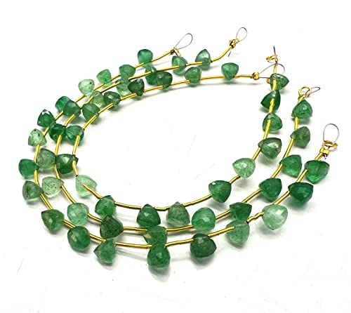 Natural Green Strawberry quartz 6x6mm Trillin Faceted 7 Inch 18 Pieces Green Color Rare Gemstone Beads Strand German_Beads_56 Natural Green Strawberry quartz 6x6mm Trillin Faceted 7 Inch 18 Pieces Green Color Rare Gemstone Beads Strand German_Beads_56 von LKBEADS