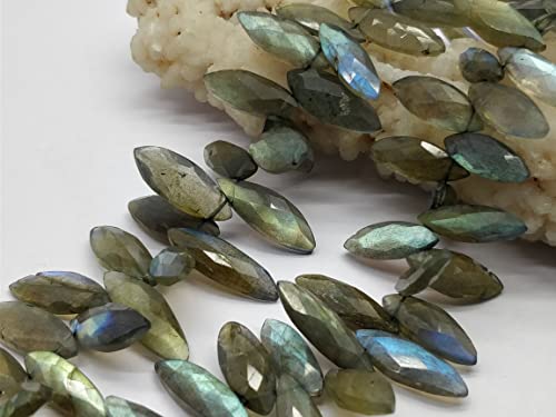 Natural Labradorite Faceted Marquise Shape Gemstone Beads 6X15-10X30MM, 11"Strand Multi Fire Labradorite Bead, Black rainbow Marquise Briolette Bead SALE April_18_04-2042 Natural Labradorite Faceted Marquise Shape Gemstone Beads 6X15-10X30MM, 11"Strand Multi Fire Labradorite Bead, Black rainbow Marquise Briolette Bead SALE April_18_04-2042 von LKBEADS