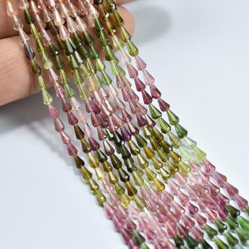 Natural Multi Tourmaline Straight Drill Drops faceted Beads 3X4.5-3X5mm 13 inch long string jewelry making gemstone beads for necklace bracelet Natural Multi Tourmaline Straight Drill Drops faceted Beads 3X4.5-3X5mm 13 inch long string jewelry making gemstone beads for necklace bracelet von LKBEADS