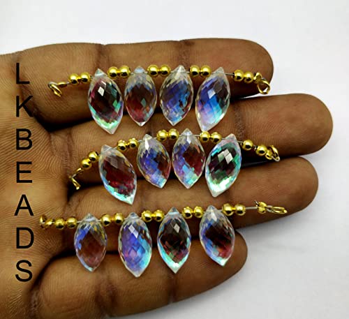 Rainbow Quartz Faceted Marquise Shape Gemstone Beads 8x16MM, 2" Strand Multi Fire Quartz Bead, Rainbow Marquise Briolette April_18_04-2051 Rainbow Quartz Faceted Marquise Shape Gemstone Beads 8x16MM, 2" Strand Multi Fire Quartz Bead, Rainbow Marquise Briolette April_18_04-2051 von LKBEADS