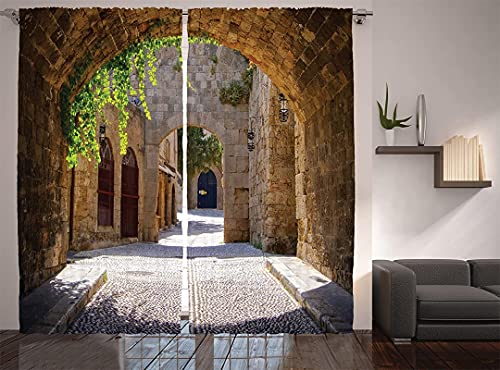LKCD 2 Stück Verdunkelungsvorhänge, Toskana Italien Braun Und Grün 200X214Cm Blickdichter Vorhang Mit Ösen, Thermovorhang, Vorhang Mit Ösen, Verdunkelungsvorhänge Für Schlafzimmer, Wohnzimmer LKCD 2 Stück Verdunkelungsvorhänge, Toskana Italien Braun Und Grün 200X214Cm Blickdichter Vorhang Mit Ösen, Thermovorhang, Vorhang Mit Ösen, Verdunkelungsvorhänge Für Schlafzimmer, Wohnzimmer von LKCD