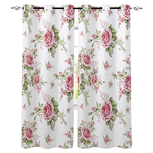LKCD Verdunkelungsvorhang Für Kinderzimmer - Rosa Blume Pflanze Rose Thermovorhang, Blickdichter Vorhang Mit Schlaufen, 2Er-Set Gardinen, Blickdicht 200X160CM LKCD Verdunkelungsvorhang Für Kinderzimmer - Rosa Blume Pflanze Rose Thermovorhang, Blickdichter Vorhang Mit Schlaufen, 2Er-Set Gardinen, Blickdicht 200X160CM von LKCD