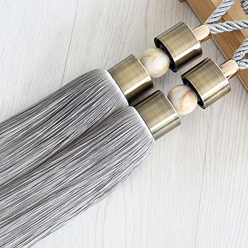 LKDCNUP Vorhanghalter, Vorhang-Raffhalter, Vorhang-Raffhalter, Vorhang-Raffhalter, Seil-Quasten-Vorhanghalter, grau LKDCNUP Vorhanghalter, Vorhang-Raffhalter, Vorhang-Raffhalter, Vorhang-Raffhalter, Seil-Quasten-Vorhanghalter, grau von LKDCNUP