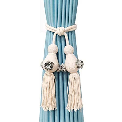 LKDCNUP Vorhanghalter, Vorhang-Raffhalter, Vorhang-Seil-Raffhalter, dekorative Raffhalter for Fenstervorhänge, Vintage-Stil, Vorhang-Raffhalter, grau LKDCNUP Vorhanghalter, Vorhang-Raffhalter, Vorhang-Seil-Raffhalter, dekorative Raffhalter for Fenstervorhänge, Vintage-Stil, Vorhang-Raffhalter, grau von LKDCNUP