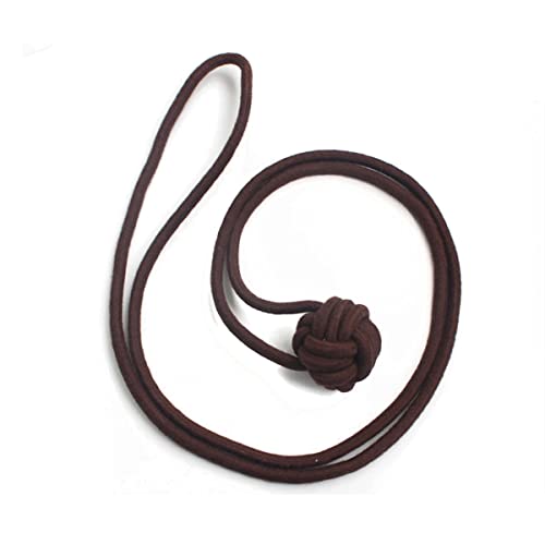 LKDCNUP Vorhanghalter, Vorhang-Raffhalter, Vorhangseil-Raffhalter, handgestrickter Vorhang-Raffhalter mit Einer Kugel for Heimdekoration (2 Stück), grau von LKDCNUP