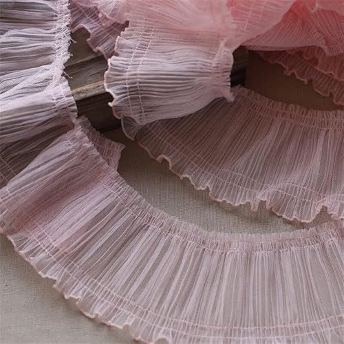 Spitzenband, 1 Yard 10 cm breiter Tüll-Netzstoff mit Plissee-Spitze Spitzenband, 1 Yard 10 cm breiter Tüll-Netzstoff mit Plissee-Spitze von LKDCNUP