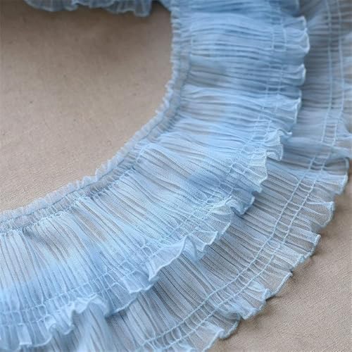 Spitzenband, 1 Yard 10 cm breiter Tüll-Netzstoff mit Plissee-Spitze Spitzenband, 1 Yard 10 cm breiter Tüll-Netzstoff mit Plissee-Spitze von LKDCNUP