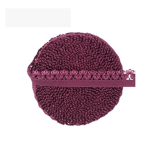 Spitzenband, 13mm Krone Rüschen Spitze Trim Gummibänder Spandex Bänder Stirnband Dessous Kleid Nähen Handwerk von LKDCNUP