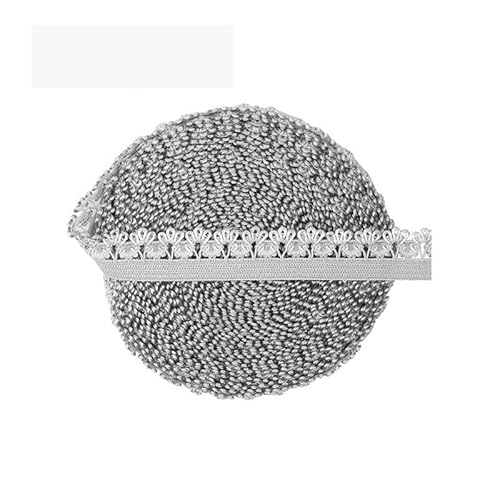 Spitzenband, 13mm Krone Rüschen Spitze Trim Gummibänder Spandex Bänder Stirnband Dessous Kleid Nähen Handwerk von LKDCNUP