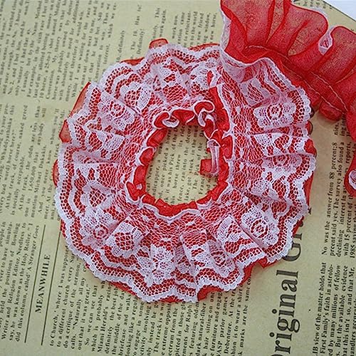 Spitzenband, 1M Neueste Plissee Spitze Stoff Band 4cm Blau Lila Trim DIY Rosa Grün Guipure Handwerk Liefert Nähen von LKDCNUP