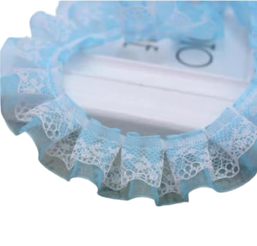 Spitzenband, 2,5 cm Satin-Spitzenband mit Rüschen von LKDCNUP