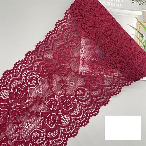 Spitzenband, 2 Meter buntes elastisches dehnbares Spitzenband, hohles Blumenstickereimaterial von LKDCNUP
