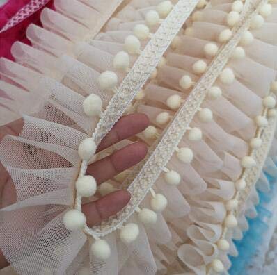 Spitzenband, 3 Meter rosa/blau Ball Mini Trim Mesh Rüschen Spitzenband DIY Nähzubehör Spitzenband, 3 Meter rosa/blau Ball Mini Trim Mesh Rüschen Spitzenband DIY Nähzubehör von LKDCNUP
