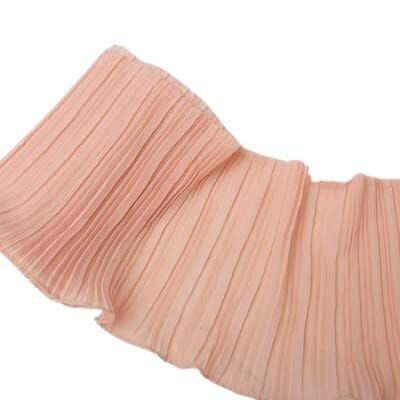Spitzenband, 3 Yard/Lot Schwarz Weiß Spitzenbesatz Zopf Plissee Chiffon Gekräuselten Saum 11 CM-32 CM von LKDCNUP