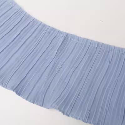 Spitzenband, 3 Yard/Lot Schwarz Weiß Spitzenbesatz Zopf Plissee Chiffon Rüschensaum 11 CM-32 CM Stoff Zubehör. von LKDCNUP