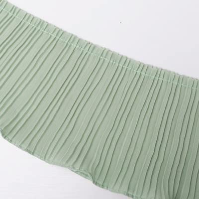 Spitzenband, 3 Yard/Lot Schwarz Weiß Spitzenbesatz Zopf Plissee Chiffon Rüschensaum 11 CM-32 CM Stoff Zubehör. von LKDCNUP