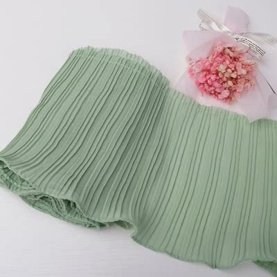 Spitzenband, 3 Yard/Lot Schwarz Weiß Spitzenbesatz Zopf Plissee Chiffon Rüschensaum 11 CM-32 CM Stoff Zubehör. von LKDCNUP