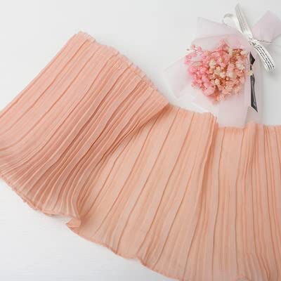 Spitzenband, 3 Yard/Lot Schwarz Weiß Spitzenbesatz Zopf Plissee Chiffon Rüschensaum 11 CM-32 CM Stoff Zubehör. von LKDCNUP