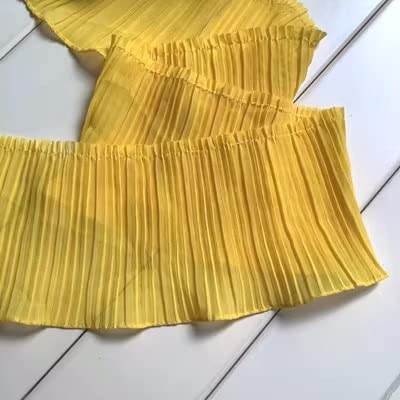 Spitzenband, 3 Yard/Lot Schwarz Weiß Spitzenbesatz Zopf Plissee Chiffon Rüschensaum 11 CM-32 CM Stoff Zubehör. von LKDCNUP