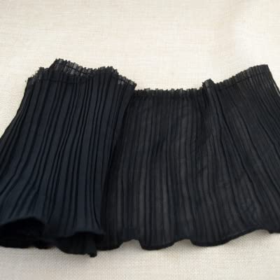 Spitzenband, 3 Yard/Lot Schwarz Weiß Spitzenbesatz Zopf Plissee Chiffon Rüschensaum 11 CM-32 CM Stoff Zubehör. Spitzenband, 3 Yard/Lot Schwarz Weiß Spitzenbesatz Zopf Plissee Chiffon Rüschensaum 11 CM-32 CM Stoff Zubehör. von LKDCNUP