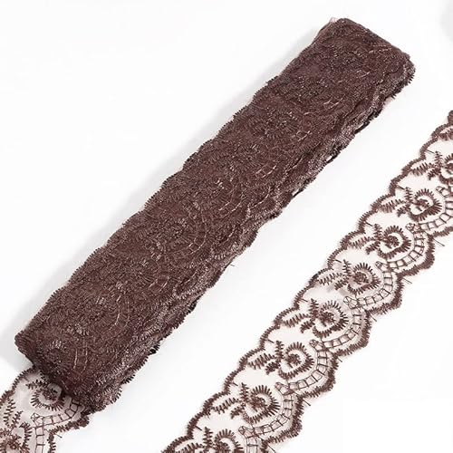Spitzenband, 40 mm 10 Yards Stickerei Spitzenband Trim Stoff DIY Armband Nähen Kleidung Kleid Hochzeit Party Decor Zubehör von LKDCNUP