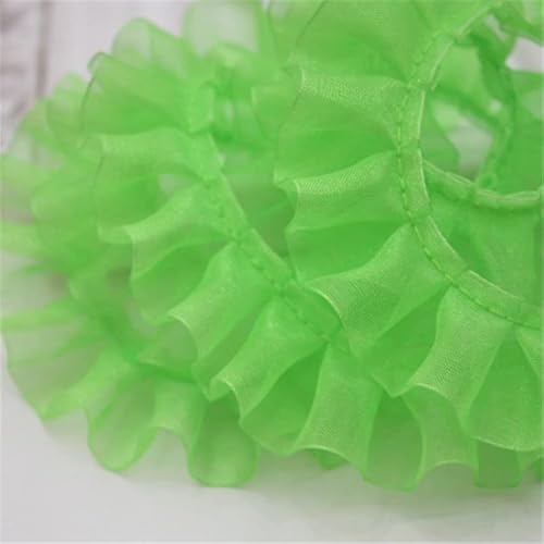 Spitzenband, 40yards 2,5 cm Breite Mesh Rüschen Spitze Trim Organza Plissee Rand Band Rock Shirt Saum Spitzenband, 40yards 2,5 cm Breite Mesh Rüschen Spitze Trim Organza Plissee Rand Band Rock Shirt Saum von LKDCNUP