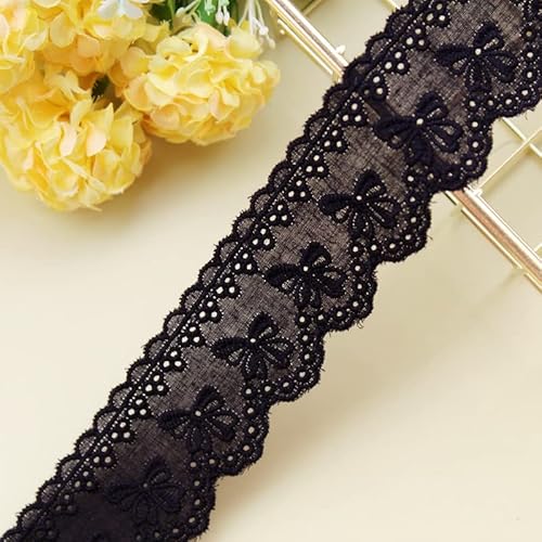 Spitzenband, 5 Yard Blume Hohl 4 CM Breite Baumwolle Tuch Spitze Trim Stoff Kleidung Zubehör Manschetten Rock Saum von LKDCNUP