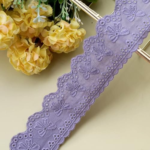 Spitzenband, 5 Yard Blume Hohl 4 CM Breite Baumwolle Tuch Spitze Trim Stoff Kleidung Zubehör Manschetten Rock Saum Spitzenband, 5 Yard Blume Hohl 4 CM Breite Baumwolle Tuch Spitze Trim Stoff Kleidung Zubehör Manschetten Rock Saum von LKDCNUP