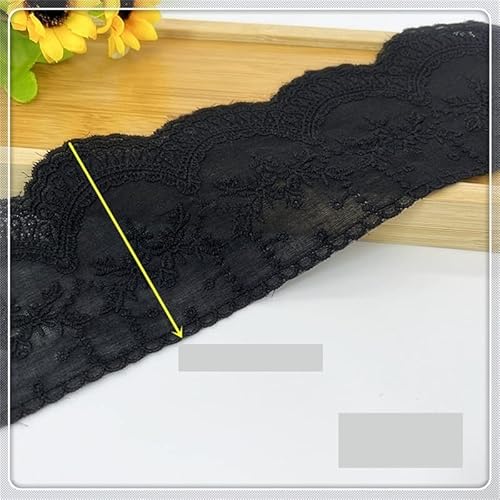 Spitzenband, 8 cm bunte bestickte Blumen-Baumwollspitzenbesatzband, handgefertigt, Puppenrock, dekoratives Kleidungszubehör Spitzenband, 8 cm bunte bestickte Blumen-Baumwollspitzenbesatzband, handgefertigt, Puppenrock, dekoratives Kleidungszubehör von LKDCNUP