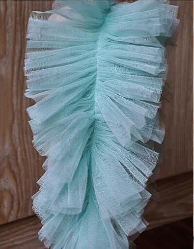 Spitzenband, 9cm Mesh Plissee Spitze Band DIY Bekleidung Nähen Stoff Mädchen Kleid Kleidung Vorhang Puppe Dekoration von LKDCNUP