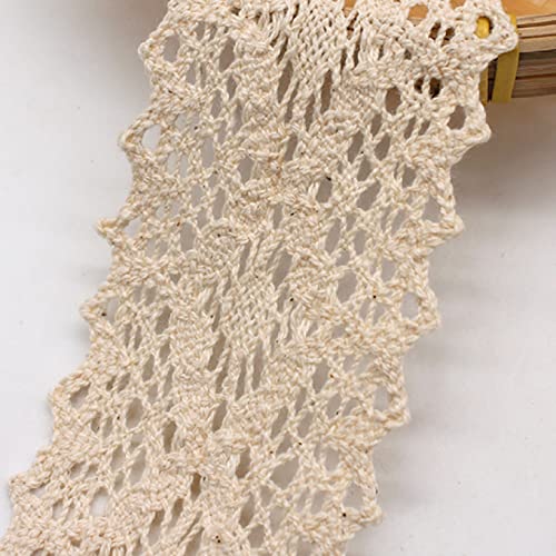 Spitzenband, Beige Schwarz Baumwolle Material Spitze Trimmt Bekleidung Zubehör DIY Patchwork Handgemachte Hochzeit Sammelalbum von LKDCNUP