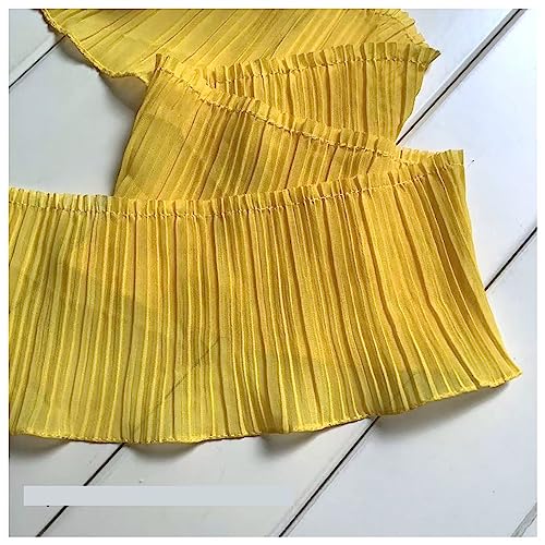 Spitzenband, Falten-Spitzenbesatz, 3 Meter, gekräuselter, zerknitterter Chiffonstoff, Band, Manschettenkragen, Kleid, Rock, Kleidung, Nähmaterialien von LKDCNUP