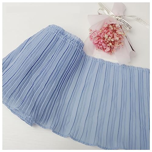 Spitzenband, Falten-Spitzenbesatz, 3 Meter, gekräuselter, zerknitterter Chiffonstoff, Band, Manschettenkragen, Kleid, Rock, Kleidung, Nähmaterialien von LKDCNUP