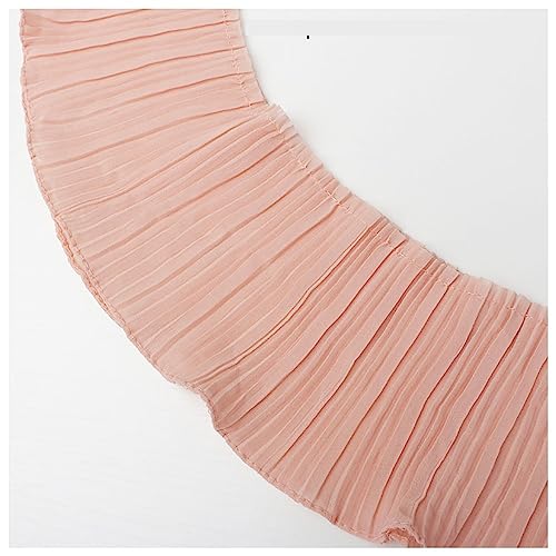 Spitzenband, Falten-Spitzenbesatz, 3 Meter, gekräuselter, zerknitterter Chiffonstoff, Band, Manschettenkragen, Kleid, Rock, Kleidung, Nähmaterialien von LKDCNUP