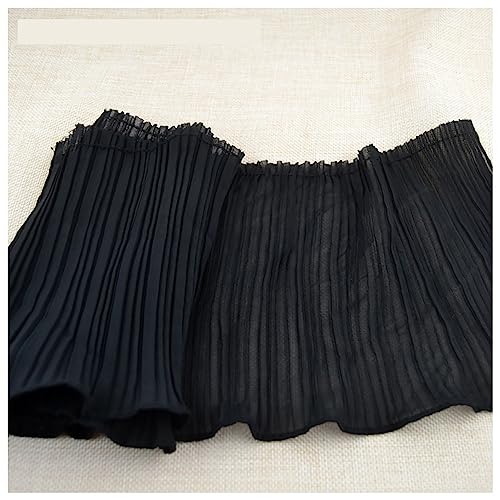 Spitzenband, Falten-Spitzenbesatz, 3 Meter, gekräuselter, zerknitterter Chiffonstoff, Band, Manschettenkragen, Kleid, Rock, Kleidung, Nähmaterialien von LKDCNUP