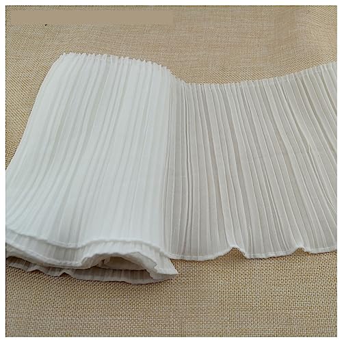 Spitzenband, Falten-Spitzenbesatz, 3 Meter, gekräuselter, zerknitterter Chiffonstoff, Band, Manschettenkragen, Kleid, Rock, Kleidung, Nähmaterialien Spitzenband, Falten-Spitzenbesatz, 3 Meter, gekräuselter, zerknitterter Chiffonstoff, Band, Manschettenkragen, Kleid, Rock, Kleidung, Nähmaterialien von LKDCNUP
