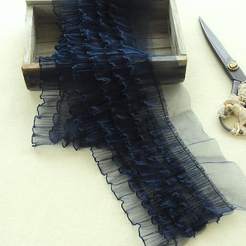 Spitzenband, Mehrschichtiger Organza-Spitzenstoff mit zerknittertem, gekräuseltem Tüll, DIY-Kleidung for Damen und Kinder, Rocksaumbesatz, Zubehör Spitzenband, Mehrschichtiger Organza-Spitzenstoff mit zerknittertem, gekräuseltem Tüll, DIY-Kleidung for Damen und Kinder, Rocksaumbesatz, Zubehör von LKDCNUP