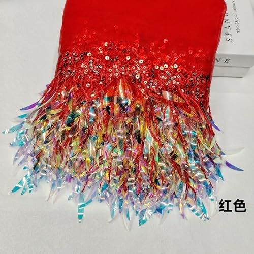 Spitzenband, Pailletten Mesh Spitze Stoff Trim Band Quaste Fringe bestickt Zubehör Hochzeit Kleid Party Spitzenband, Pailletten Mesh Spitze Stoff Trim Band Quaste Fringe bestickt Zubehör Hochzeit Kleid Party von LKDCNUP