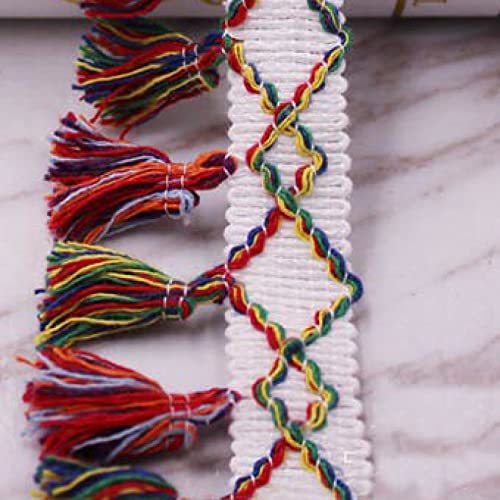 Spitzenband, Quaste Fransen Trim Spitze Stoff Nähen Zubehör 1 Yard Farbe Fransen Band Nähen von LKDCNUP