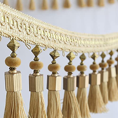 Spitzenband, Quaste Perlen Fransen Kanten Vorhang Zubehör Trim Spitze Boho Polster DIY Party Hängen von LKDCNUP