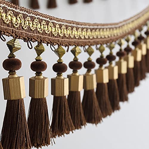 Spitzenband, Quaste Perlen Fransen Kanten Vorhang Zubehör Trim Spitze Boho Polster DIY Party Hängen von LKDCNUP