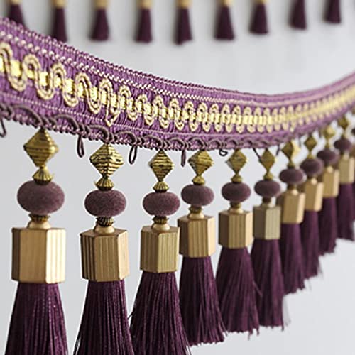 Spitzenband, Quaste Perlen Fransen Kanten Vorhang Zubehör Trim Spitze Boho Polster DIY Party Hängen von LKDCNUP